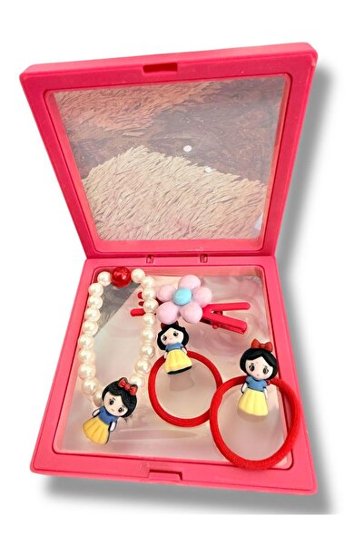 Monivera Pearl Bracelet with Enameled Princess Figure in a Square Box and Col...