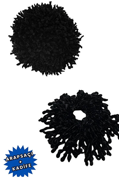 Alivascarf Velvet and Arabian Hair Bun Hairpin Set of 2 Black Full Elastic Hi...