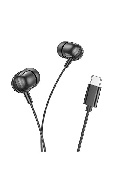 Borofone Casti in-ear cu fir, Borofone, USB-C, Microfon, Stereo, Black