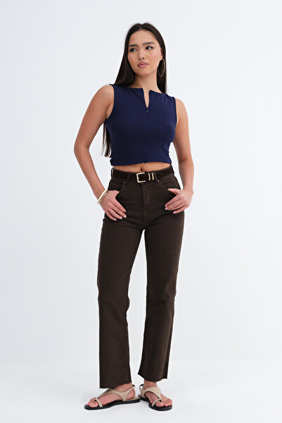 Addax Τζιν παντελόνι με ζώνη PN254