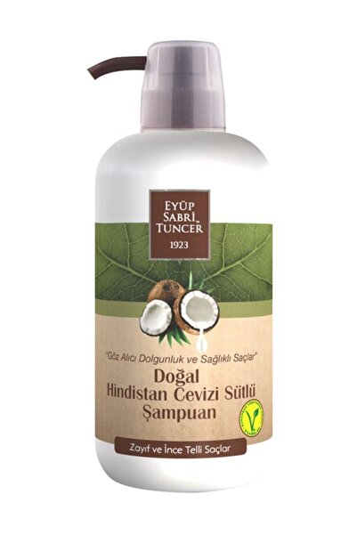 Eyüp Sabri Tuncer Doğal Hindistan Cevizi Sütlü Şampuan 600 Ml Pet Şişe