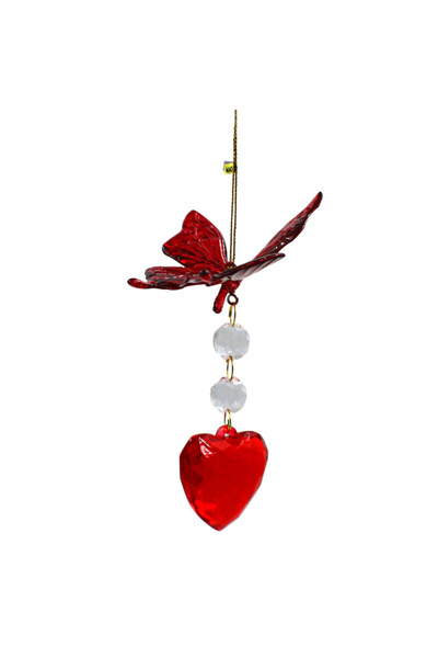 Gift Design Decorațiune acrilică model fluture-inimă roșie