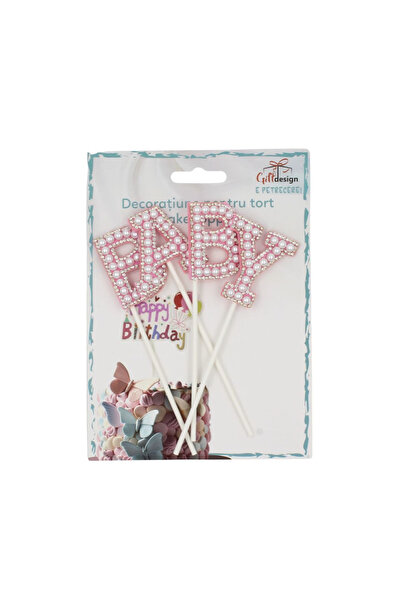 Gift Design Model de topper pentru tort cu litere roz