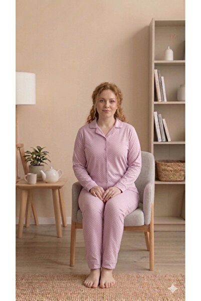 LXL Γυναικείο Σετ Πιτζάμες με Πουκάμισο, Σετ Δύο Τεμαχίων