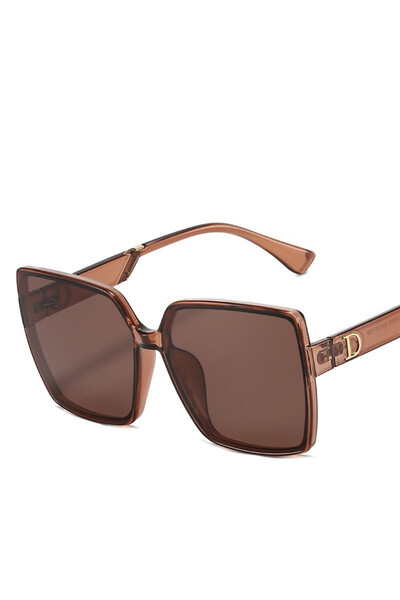 Tessero Women's Oversized Sunglasses, Square Retro Design, UV400 Protection,