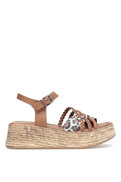 Mammamia D26YS-5260 Γυναικεία φλατ σανδάλια από γνήσιο δέρμα καφέ