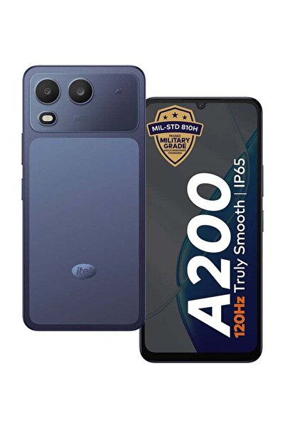 İtel A200 ثنائي الشريحة بلون أزرق ليلي، ذاكرة وصول عشوائي 3+5 جيجابايت، سعة ت...