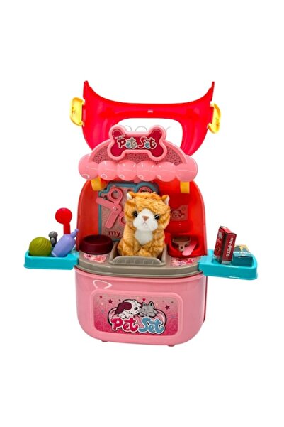 OEM Σακίδιο πλάτης με ρόδες και παράθυρο, Διαδραστικό παιχνίδι, Σετ κομμωτηρί...