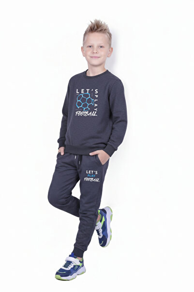 FYK KİDS Σετ αθλητικής φόρμας για αγόρια με στρογγυλή λαιμόκοψη και λεπτομέρε...