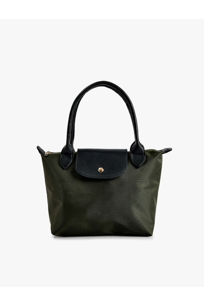 Koton Τσάντα tote με λεπτομέρειες από συνθετικό δέρμα, κουμπιά και φερμουάρ