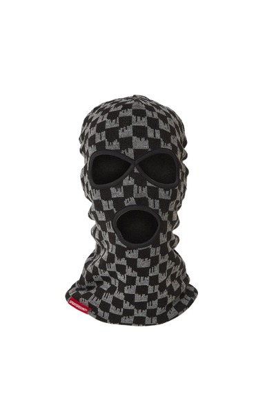Sprayground Καρό μάσκα σκι με σχέδιο drip " (Checkered ski mask with drip des...