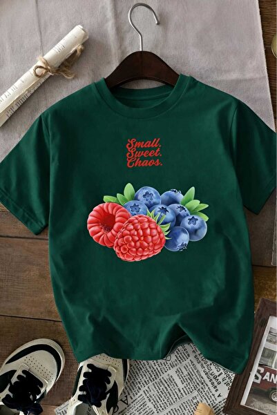 E-ROMA Blackberry Printed Unisex Children's T-Shirt 7Gh1