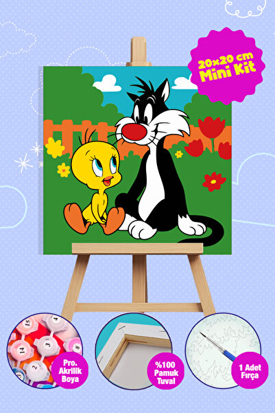 Picasso World Hobby Art Sayılarla Boyama Numaralı Tuval Seti Fırça Boya Dahil...