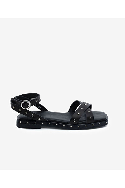 Greyder Kadın Siyah Hakiki Deri Sandalet 6Y2CS34460
