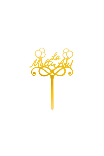 Gift Design Topper pentru tort  "Nepoiuibil Auriu " La Mulți Ani