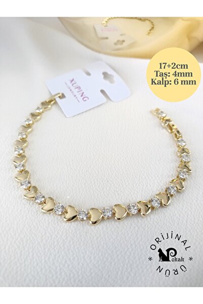 XUPING JEWELRY POKAK 14K Altın Kaplama Kalp Tek Taş Su Yolu Kuyumcu İşçiliği ...