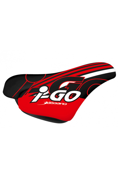 Selle Bassano Sa I-GO, 250x155mm, culoare negru/rosu