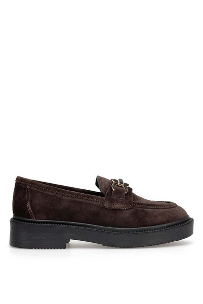 Ayakkabı Fuarı Pantofi casual de damă Elit MY-744S din piele naturală, maro