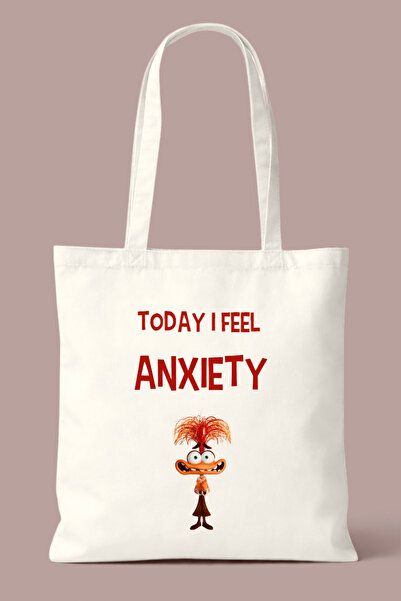 Hayali Şeyler I Feel Anxiety Printed Bag