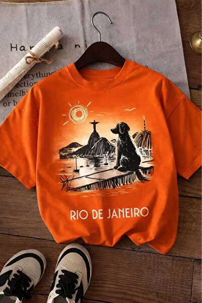 DM DOLCE MORE Παιδικό μπλουζάκι unisex με στάμπα Ρίο ντε Τζανείρο 7GH1