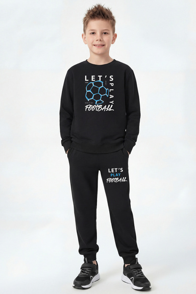 FYK KİDS Σετ αθλητικής φόρμας για αγόρια με στρογγυλή λαιμόκοψη και λεπτομέρε...