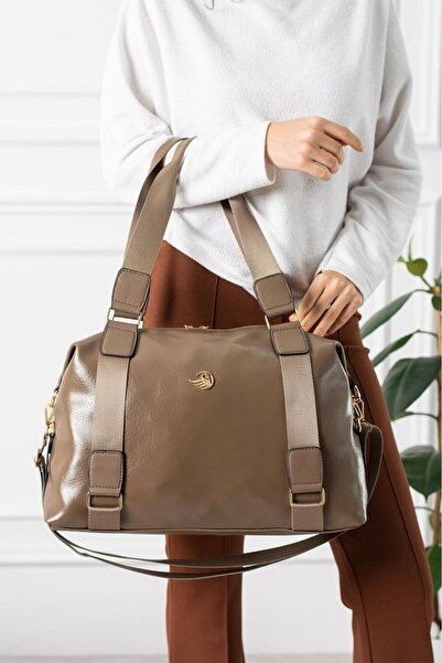 Çanta Sepetim Γυναικεία τσάντα ώμου από μαλακό συνθετικό δέρμα