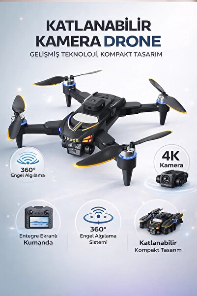 FaroxTech HD Kameralı Katlanabilir Drone - 360° Engel Algılama & Ekranlı Kumanda
