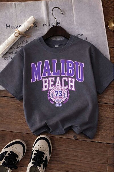 E-ROMA Παιδικό μπλουζάκι Unisex με στάμπα Μαλιμπού Μπιτς 6GH3