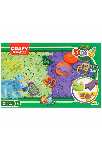 CRAFY Nisip de modelat, Crafy, Lumea dinozaurilor, 250 g