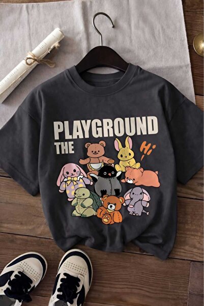 E-ROMA Playground the Printed Unisex Children's T-Shirt 6Gh1