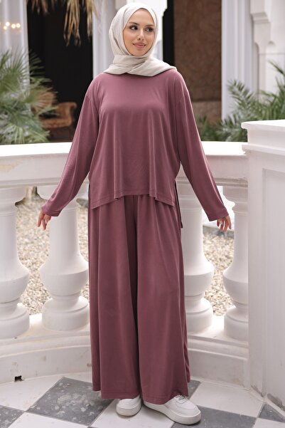 İmajButik Σετ Modal με Παντελόνι Φόρμας Mürdüm