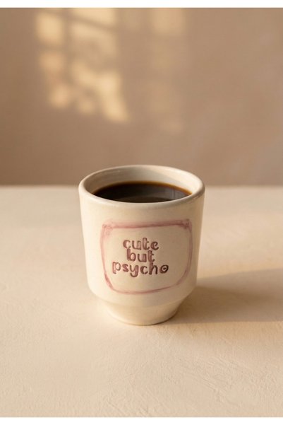 Love Bundles Ceramic Mug with Writing Cute but Psycho 200 ml