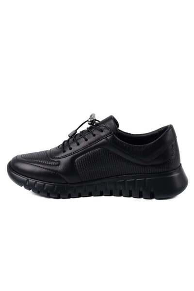 Beety 1185-E Genuine Leather Casual Women's Shoes-Black