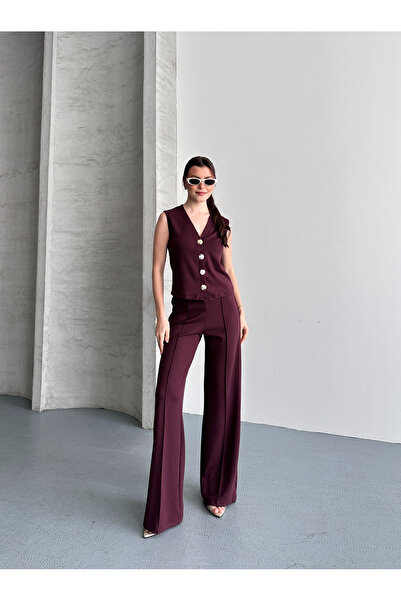 QZE Gold Buttoned Modal Suit