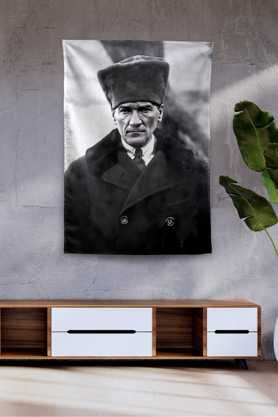 Vagonik Ataturk Themed Wall Covering Tapestry Pattern 418