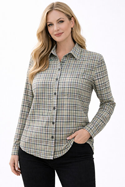 Malkan Γυναικείο πουκάμισο με τετράγωνη εφαρμογή για τη νέα σεζόν