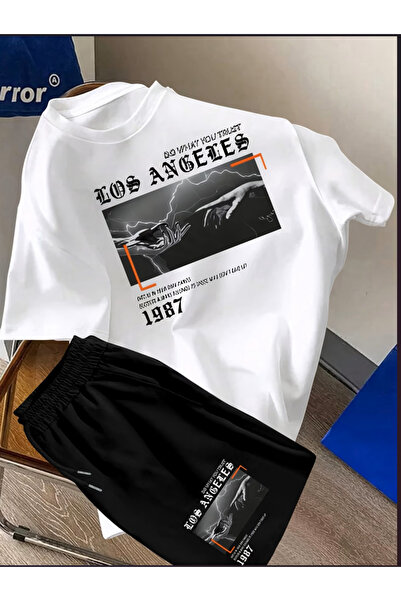 Joetsu Σετ μπλουζάκι με στάμπα LOS και σορτς