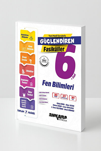 Ankara Yayıncılık 6.Sınıf Fen Bilimleri Güçlendiren Fasiküller Konu Anlatımlı...