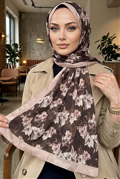 İmajButik شال رقمي ناعم منقوش باللون البيج من إيشيكهان