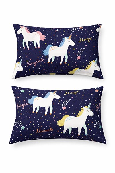 Eponj Home 2li Yastık Kılıfı MagicUnicorn Lacivert