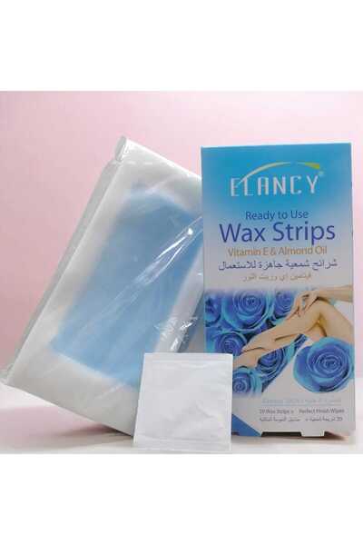 Elancy Vitamin E & Almond Oil Wax Strips for Oily Skin 20 Strips + Wipe – Eas...