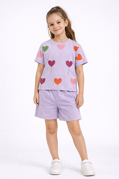 canmana kids&baby Κοριτσίστικο Σετ με Πολύχρωμο Σχέδιο Καρδιάς – Βαμβακερό Κα...