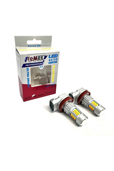 FEMEX Sis Led Ampul H8/11 Çift Renk Beyaz&Turuncu Aç&Kapa Mercekli Led Ampul