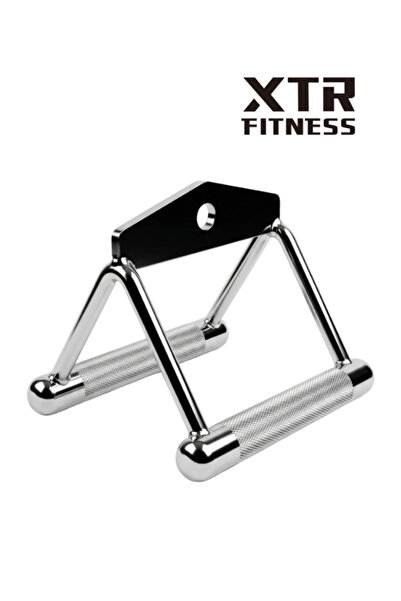 XTR Fitness Rowing Bar Mideye Çekiş Aparatı Dar Tutuş Krom