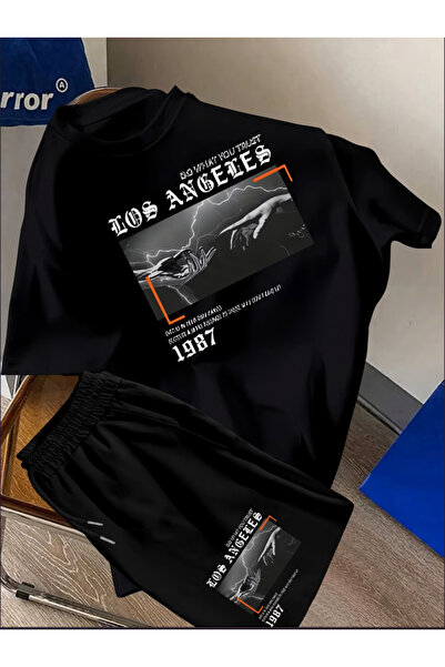 Joetsu Σετ μπλουζάκι με στάμπα LOS και σορτς