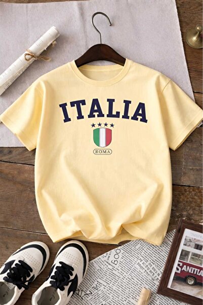 BENROMA Παιδικό μπλουζάκι Unisex με στάμπα Ιταλίας 8GH5
