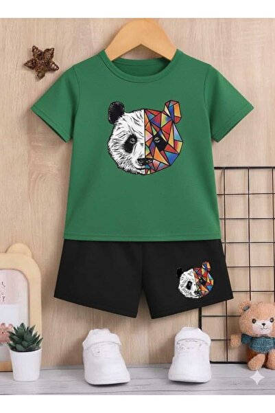 Nice Clothes LETNJA DEČJA MAJICA I KRATKE HLAČE UNISEKS (PANDA IZRAZ)