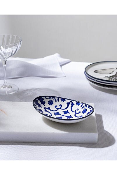 Madame Coco Reve Blue Ellis Oval Tabak - 15 cm - Mavi/Beyaz