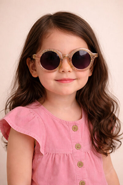 CHANCE GİFT Silvery Round Frame Kids Sunglasses Uv400 Protection Polarized Ce...