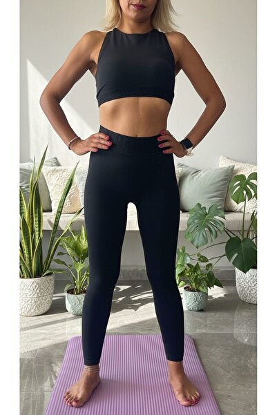 Tala Gymshark Siyah Seamless Yüksek Bel Spor Tayt